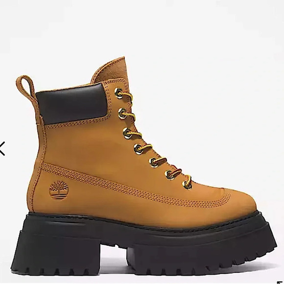 Timberland Sky 6 inch Lace Up Boots Leather Wheat Nubuck NEW NWT​​ - Picture 1 of 11